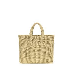 Prada Women Raffia Tote Bag